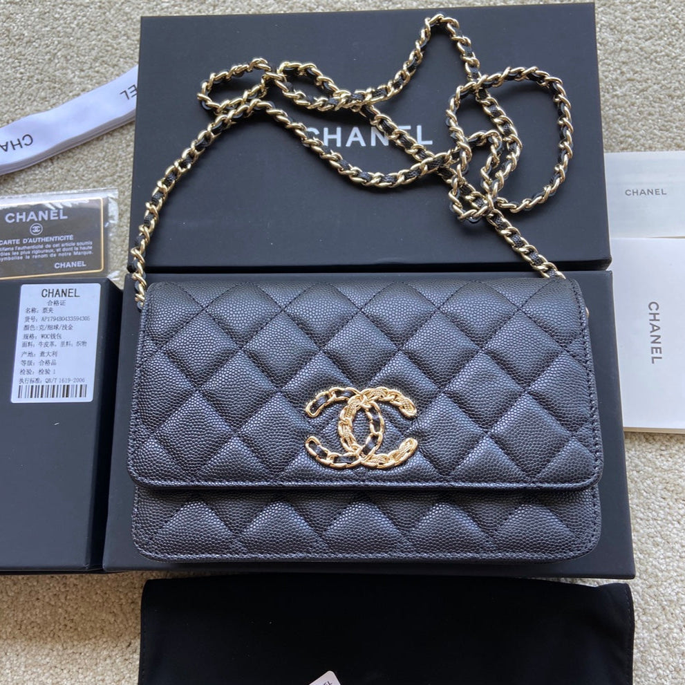 CC Woc 20cm Yellow Grained Calfskin Gold Hardware main image 0