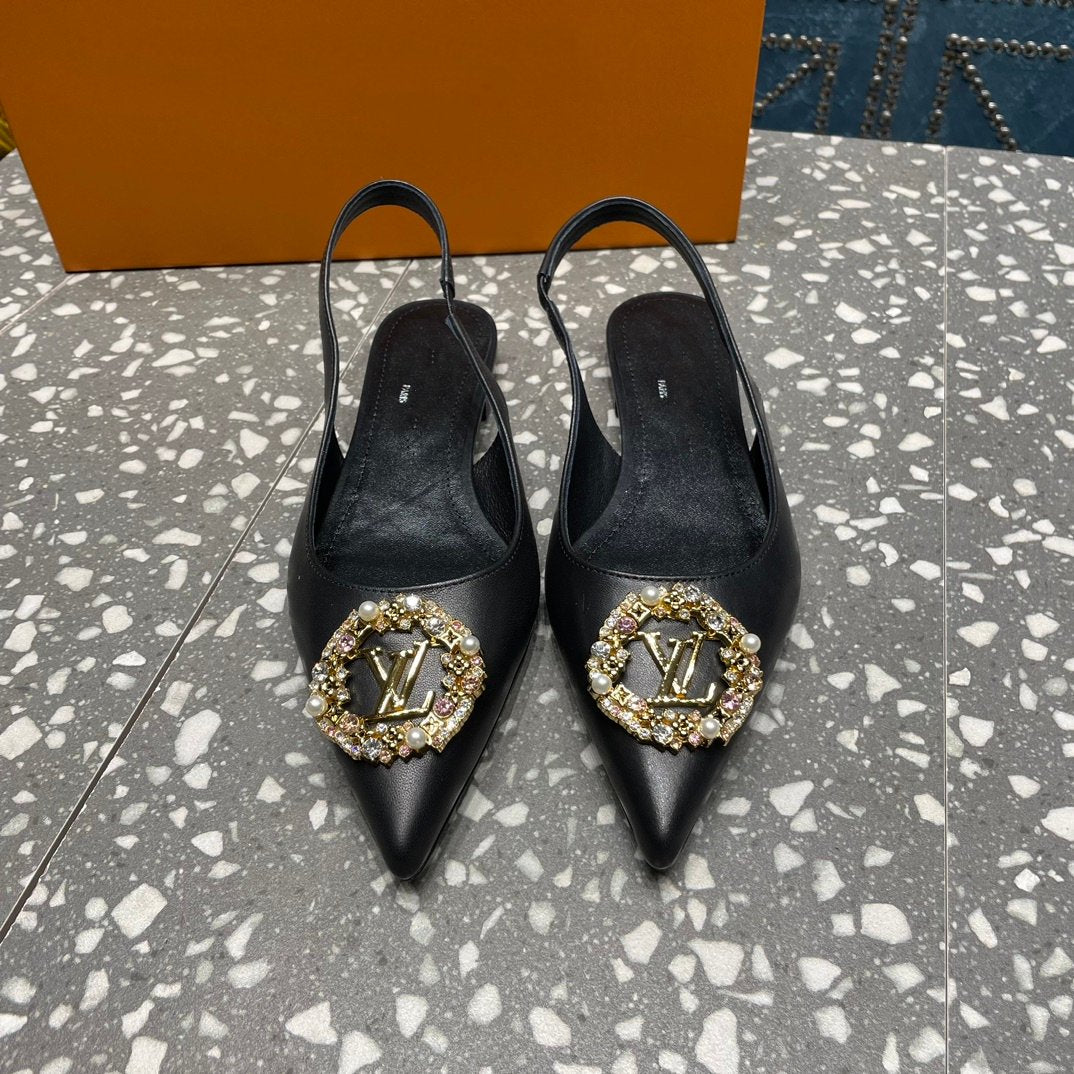 LV MET SLINGBACK BALLERINA MONOGRAM
