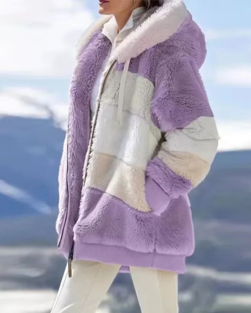 ZAIDA - STYLISH PLUSH COAT #NEO10866-67