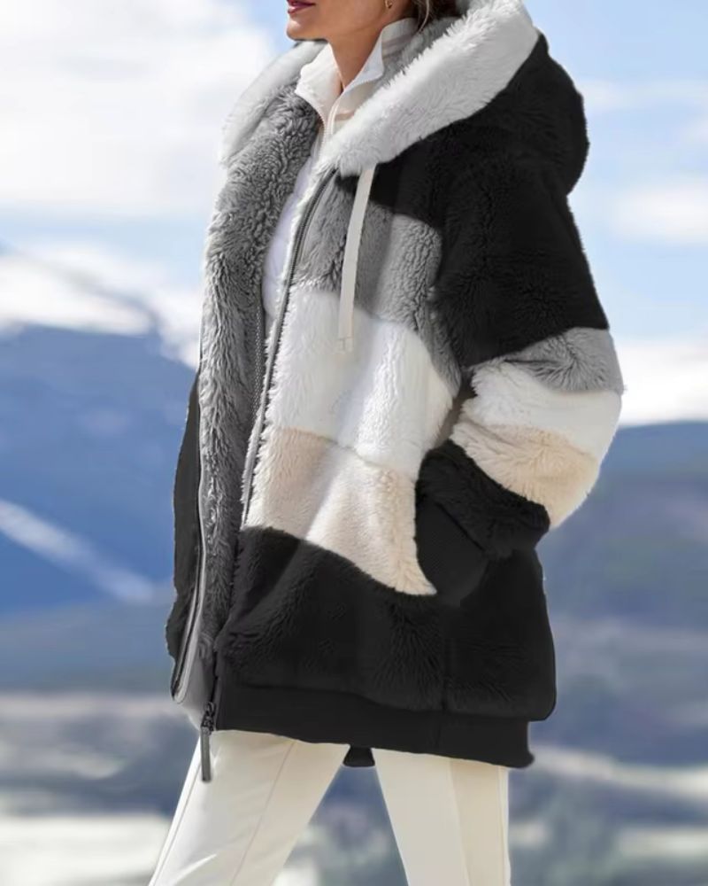 ZAIDA - STYLISH PLUSH COAT #NEO10866-67