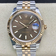 DATEJUST 41 TWO-TONE YELLOW GOLD CHOCOLATE DIAL
