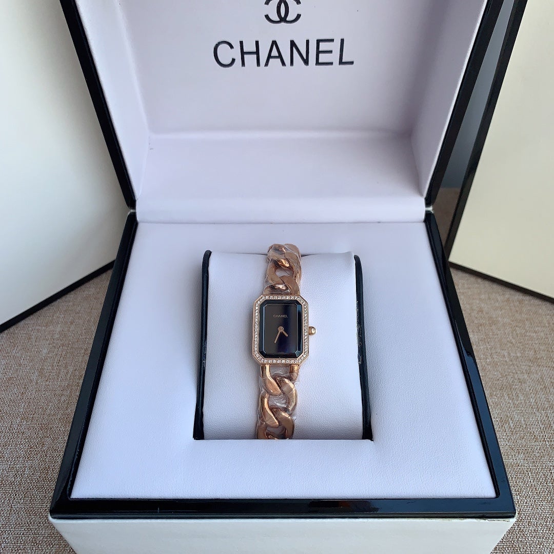 PREMIERE CHAINE QUARTZ DIAMOND BEZEL ( INCLUDE BOX )