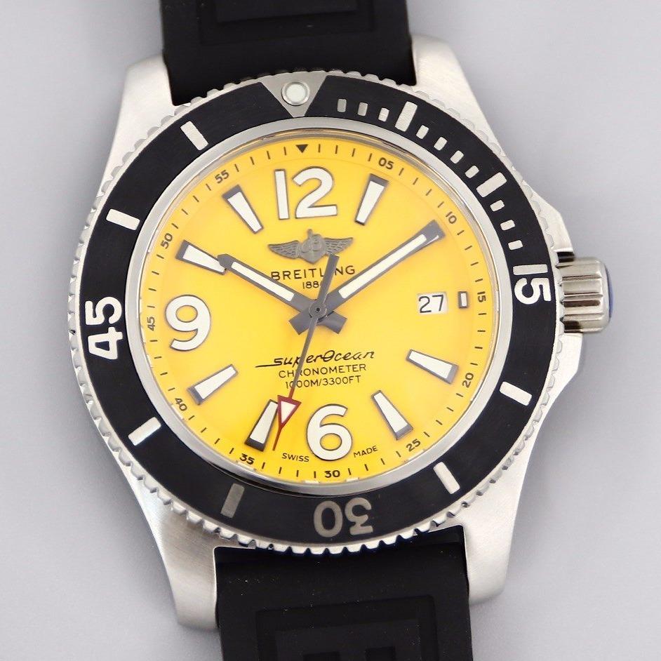 SUPEROCEAN 44MM YELLOW DIAL RUBBER STRAP