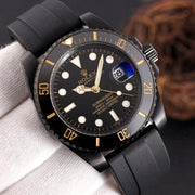 SUBMARINER DATE 40 BLACK CASE RUBBER STRAP