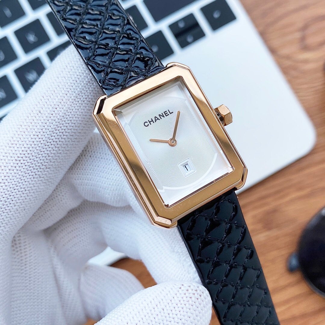 BOY-FRIEND QUARTZ SECOND TIME LEATHER STRAP