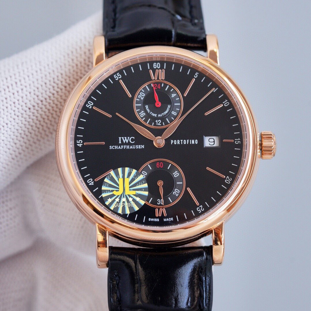 PORTOFINO DUALTIME ROSE GOLD CASE GMT