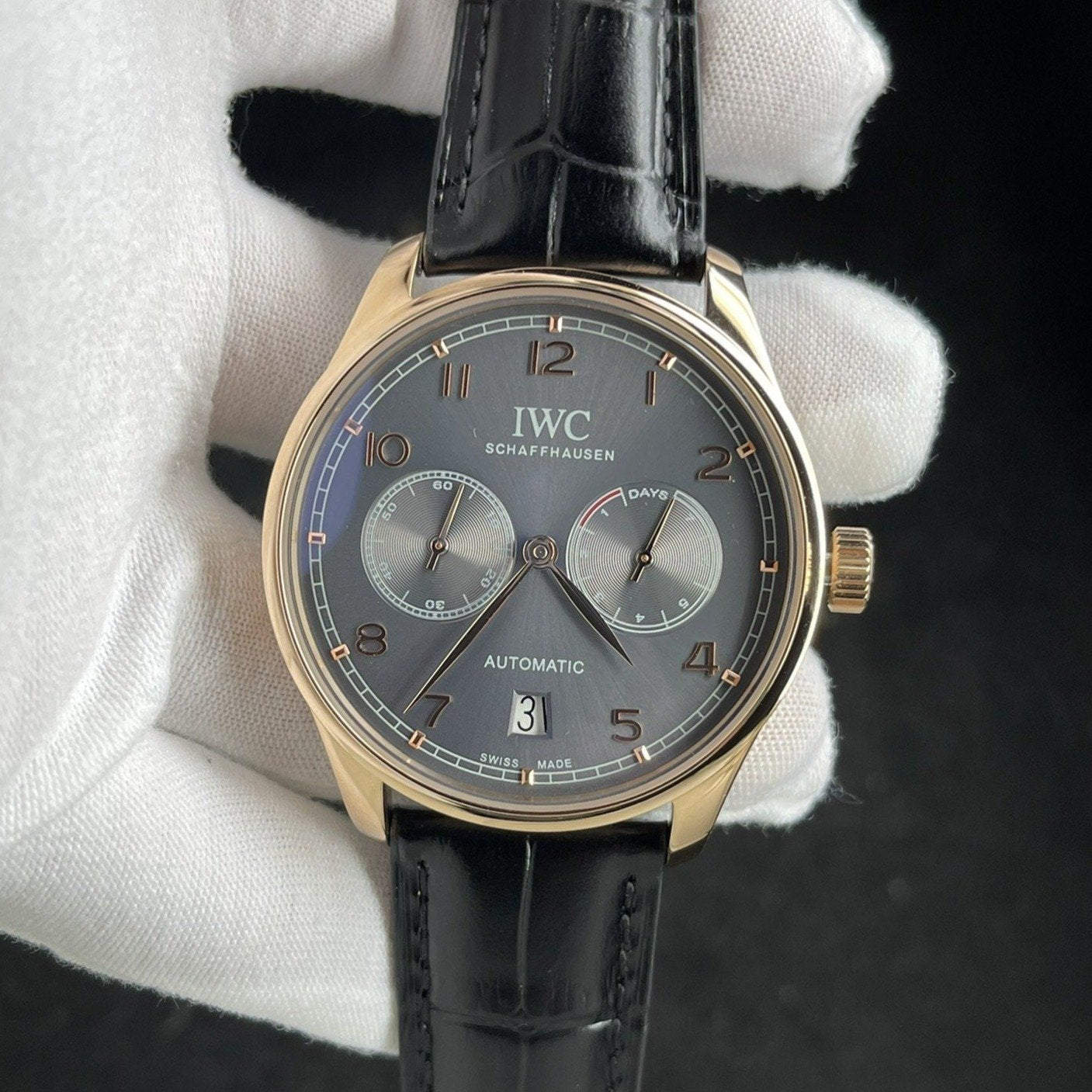 PORTUGUESE 7 DAYS 42MM ROSE GOLD GREY DIAL