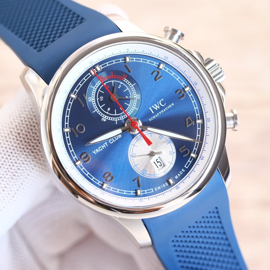 PORTUGUESE YACHTCLUB 45MM STEEL CASE BLUE DIAL CHRONOGRAPH