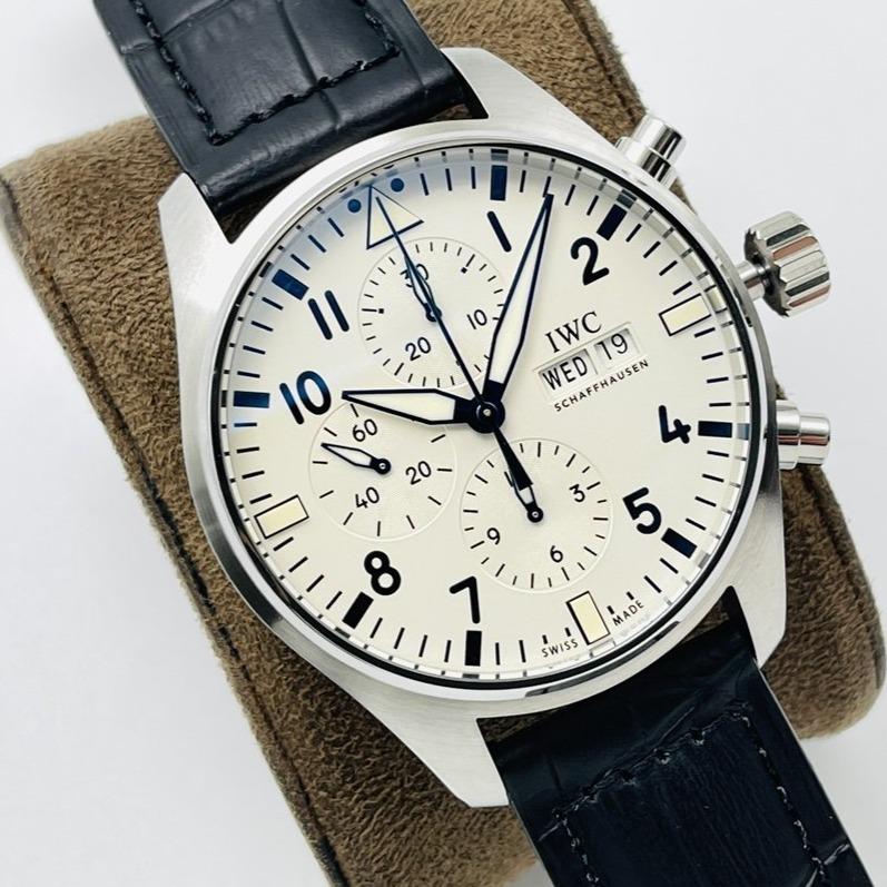 PILOT DAY-DATE CHRONOGRAPH STEEL WHITE DIAL