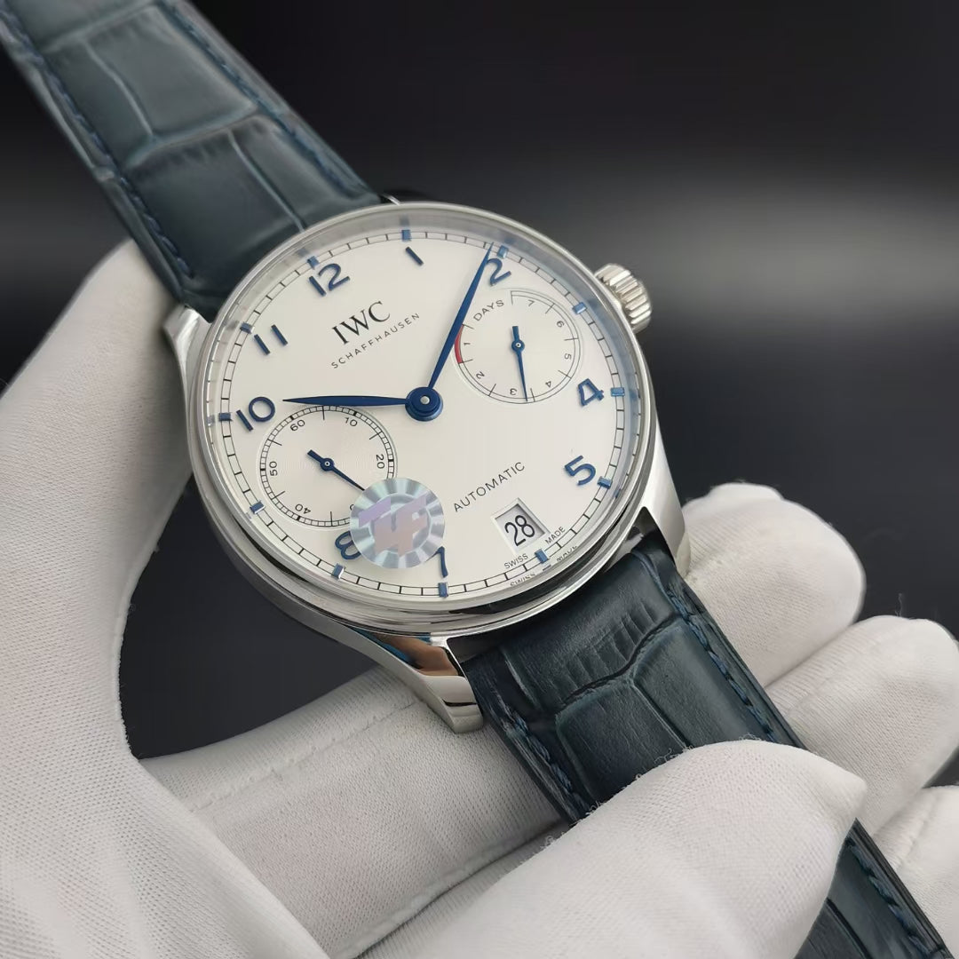 PORTUGUESE 7 DAYS 42MM STEEL CASE WHITE DIAL
