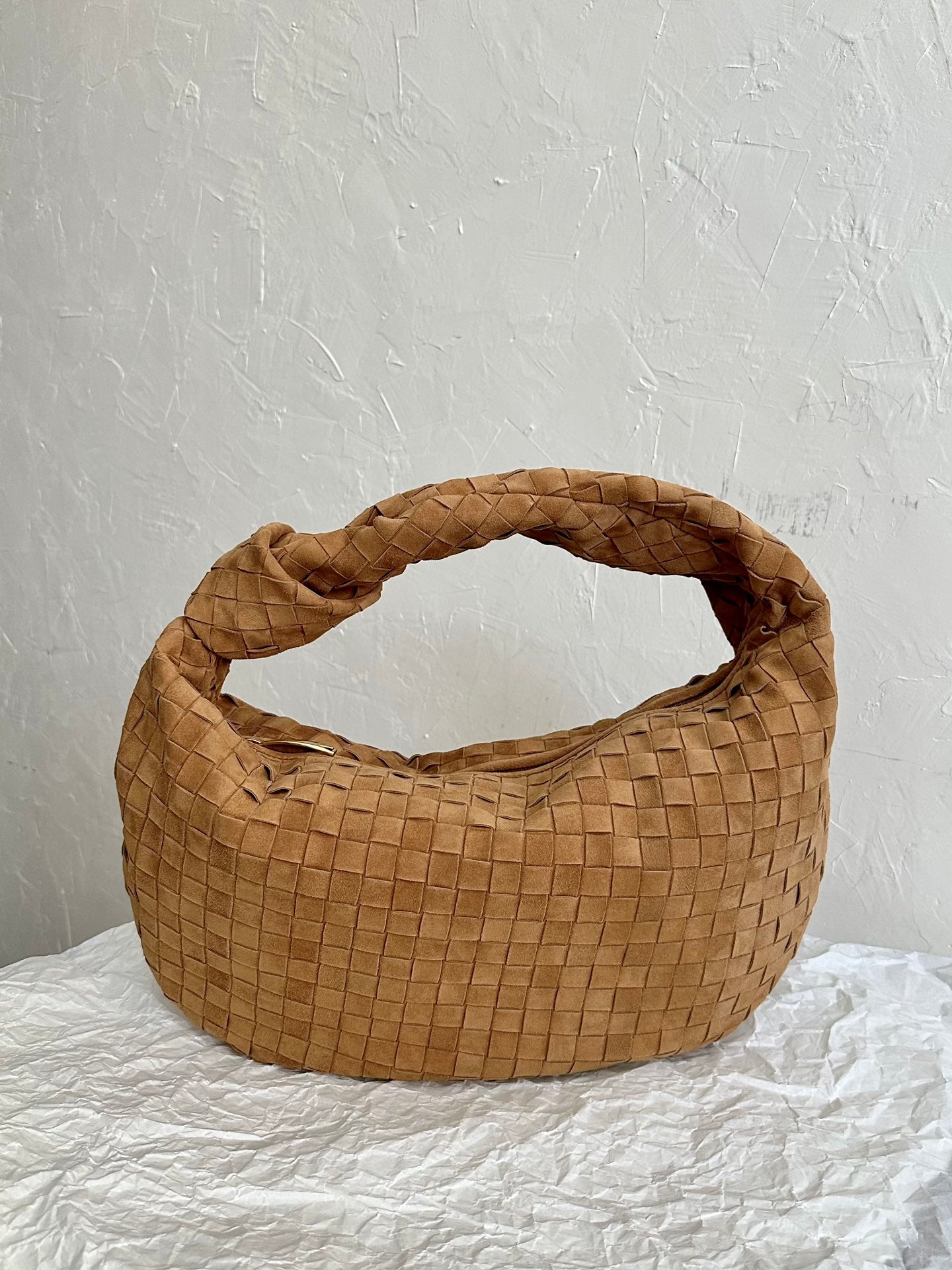 BV SMALL JODIE 36CM BROWN SUEDE LEATHER
