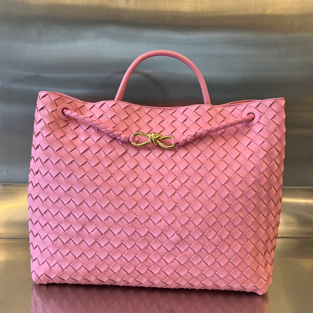 BV LARGE ANDIAMO 45CM PINK LAMBSKIN – Kal Recovery