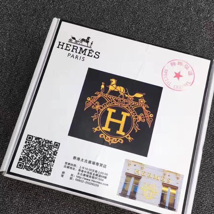 HM Belt 38mm Black Crocodile Leather Gold Buckle 619361