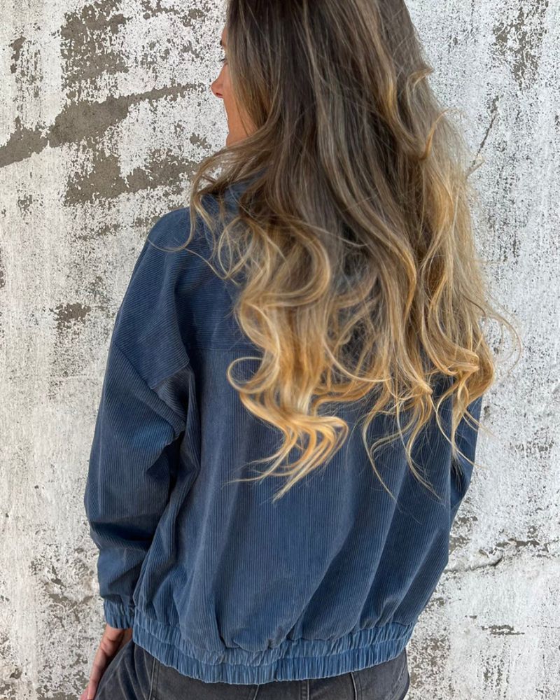 DANNA - Corduroy Hooded Zip Up Jacket amo8841