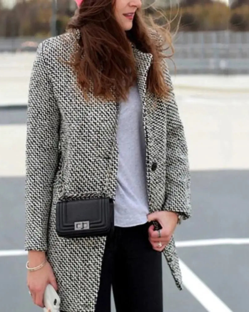 LAINEZ - Long wool jacket VEV41611