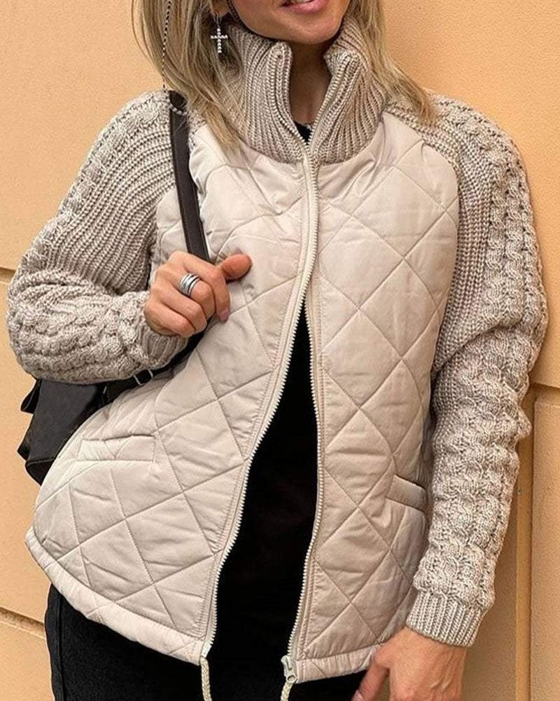 BOILAR - Casual Knitted Jacket with Zip Fastening RSA11074