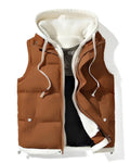 VELORA - Soft Shell Hooded Puffer Gilet VEV43052
