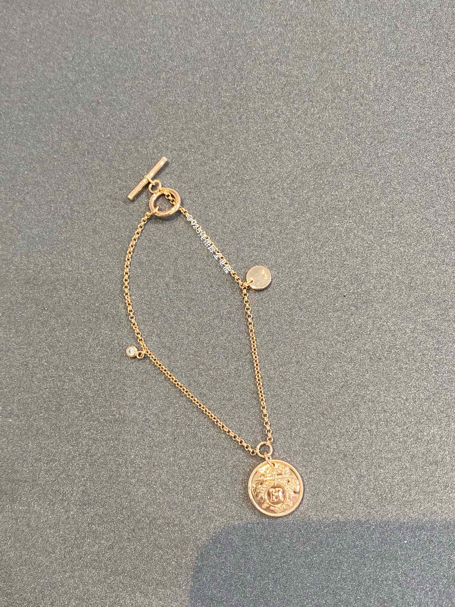 H Classic Gold Coin Bracelet
