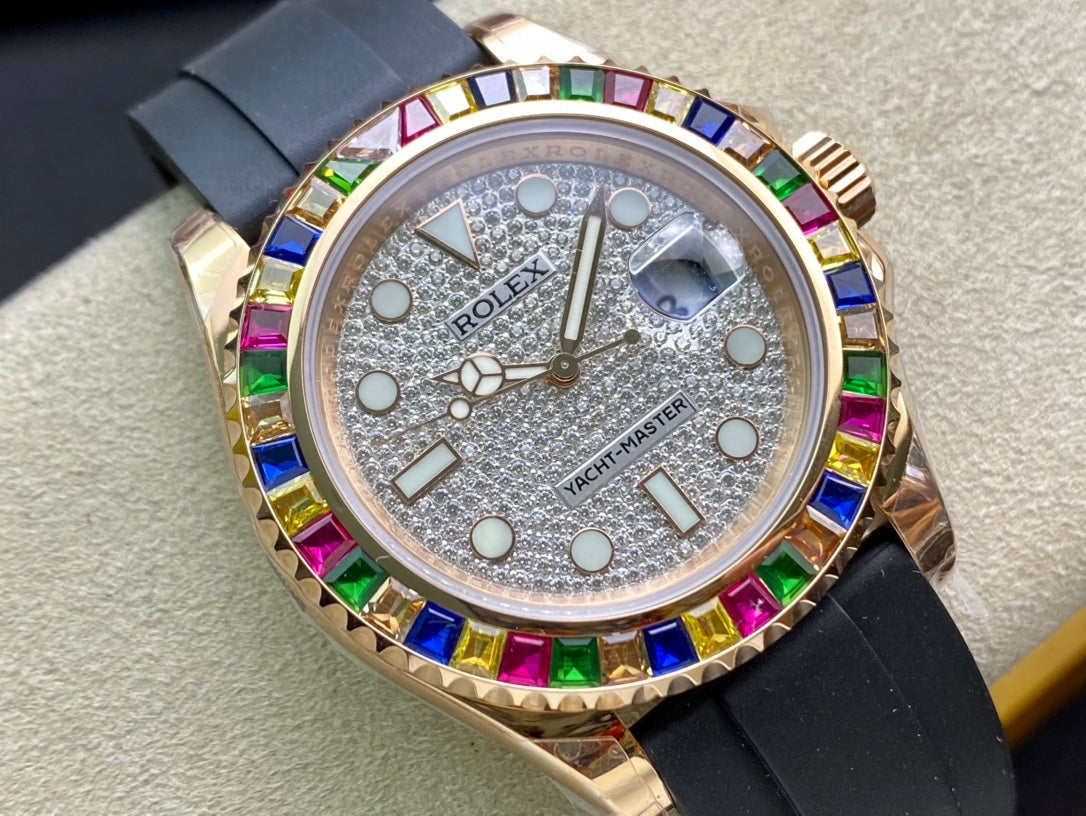 Rolex Yacht-Master 40 Rainbow with White Diamond Dial