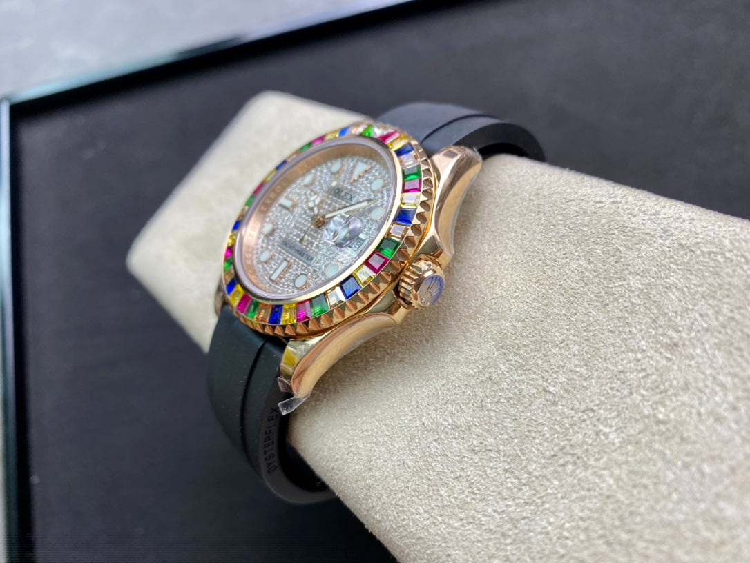 Rolex Yacht-Master 40 Rainbow with White Diamond Dial