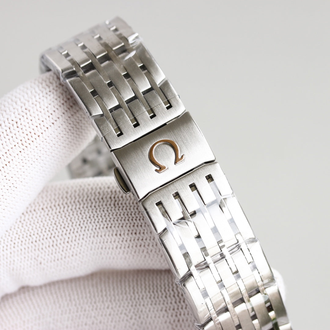 Omega De Ville Co-Axial Chronometer 41mm Watch White Dial Silver Strap