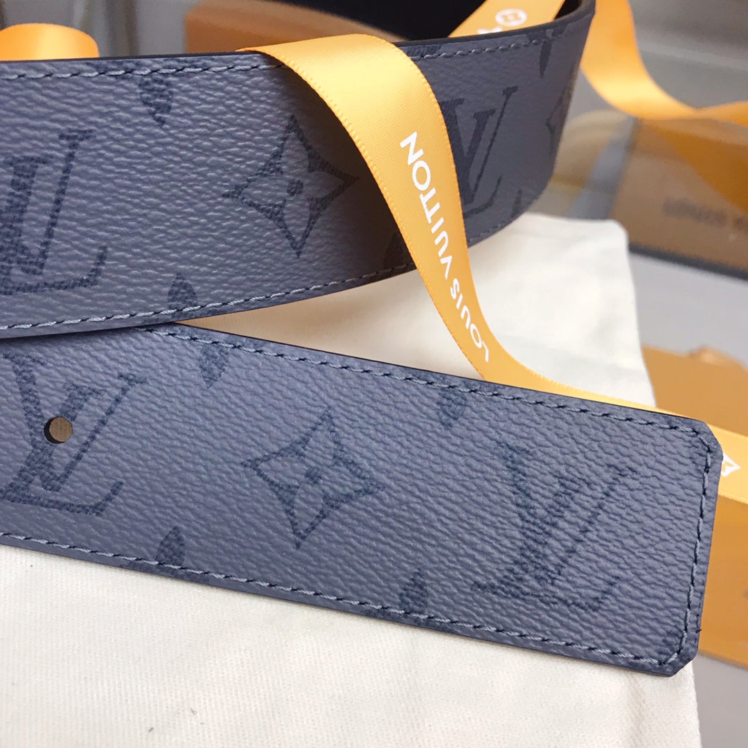 Louis Vuitton 2026 Initiales Belt 40mm Navy Blue Leather 215251