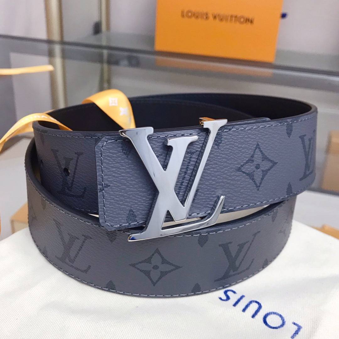 Louis Vuitton 2026 Initiales Belt 40mm Navy Blue Leather 215251
