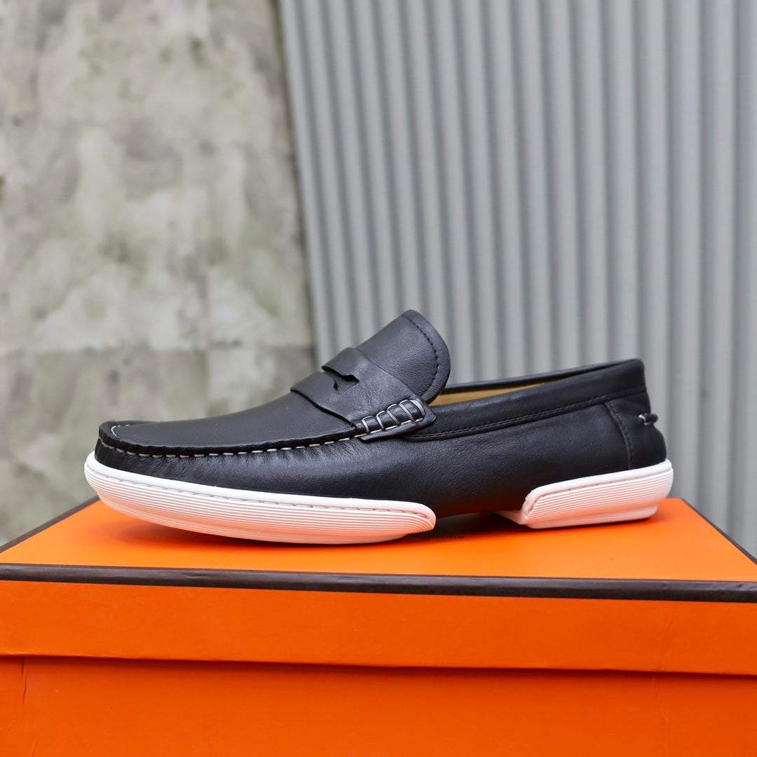 HM GUILLAUME LOAFER BLACK CALFSKIN
