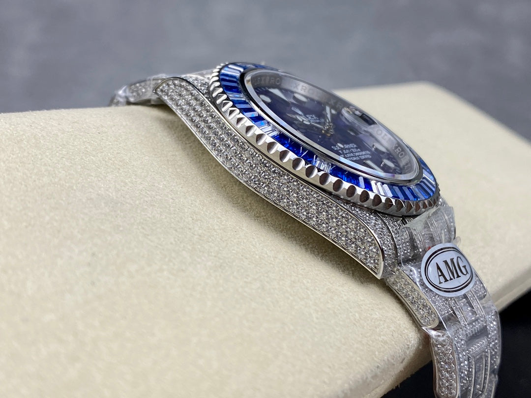 Rolex Submariner Date Blue Dial Full Diamond