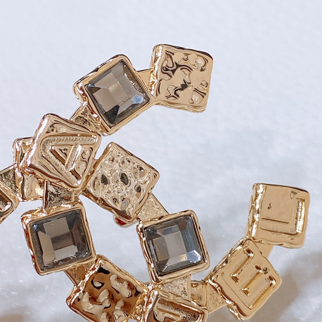 CHANEL BELT 3CM IN COLUMBIA BLUE LAMBSKIN WITH CRYSTAL GOLD HARDWARE