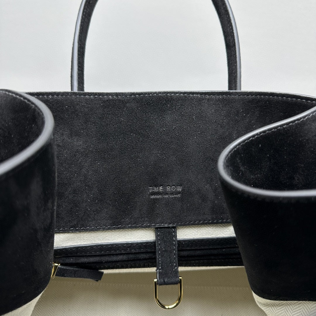 The Row Margaux 15 38cm Tote Bag In Suede