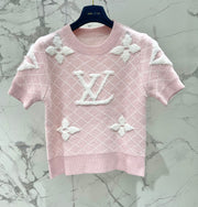 LV Flower T Shirt Pink  Polyamide Wool