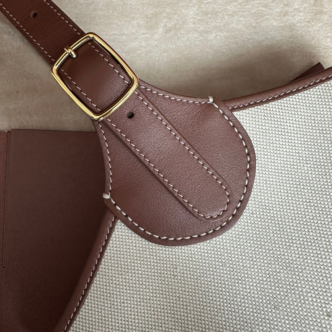 LP 2026 Bobbin Bucket Bag Natural/Caramel Sugar/Sun Gold Cotton Leather