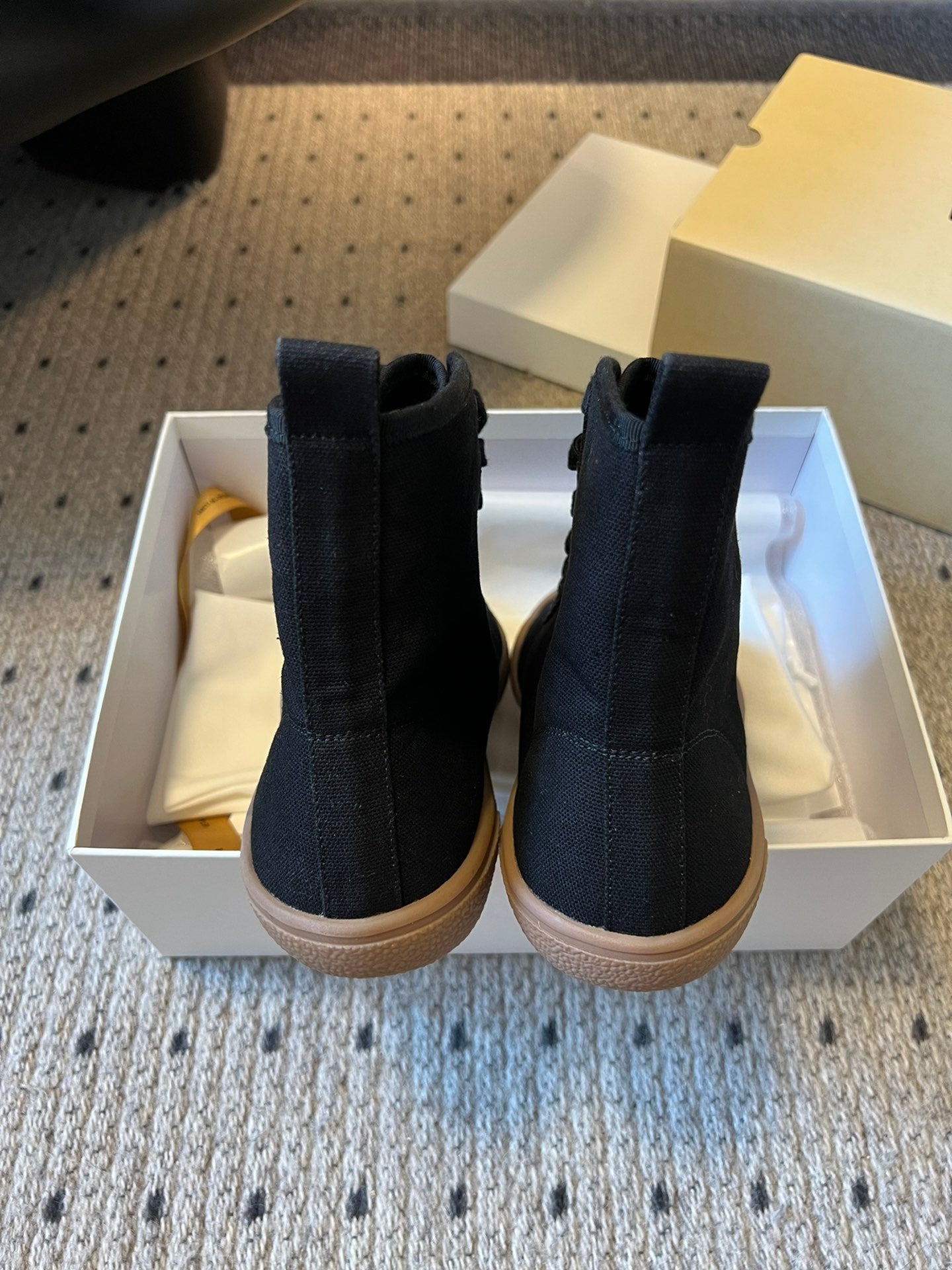 The Row 2025 High Sneaker Black Canvas 561613