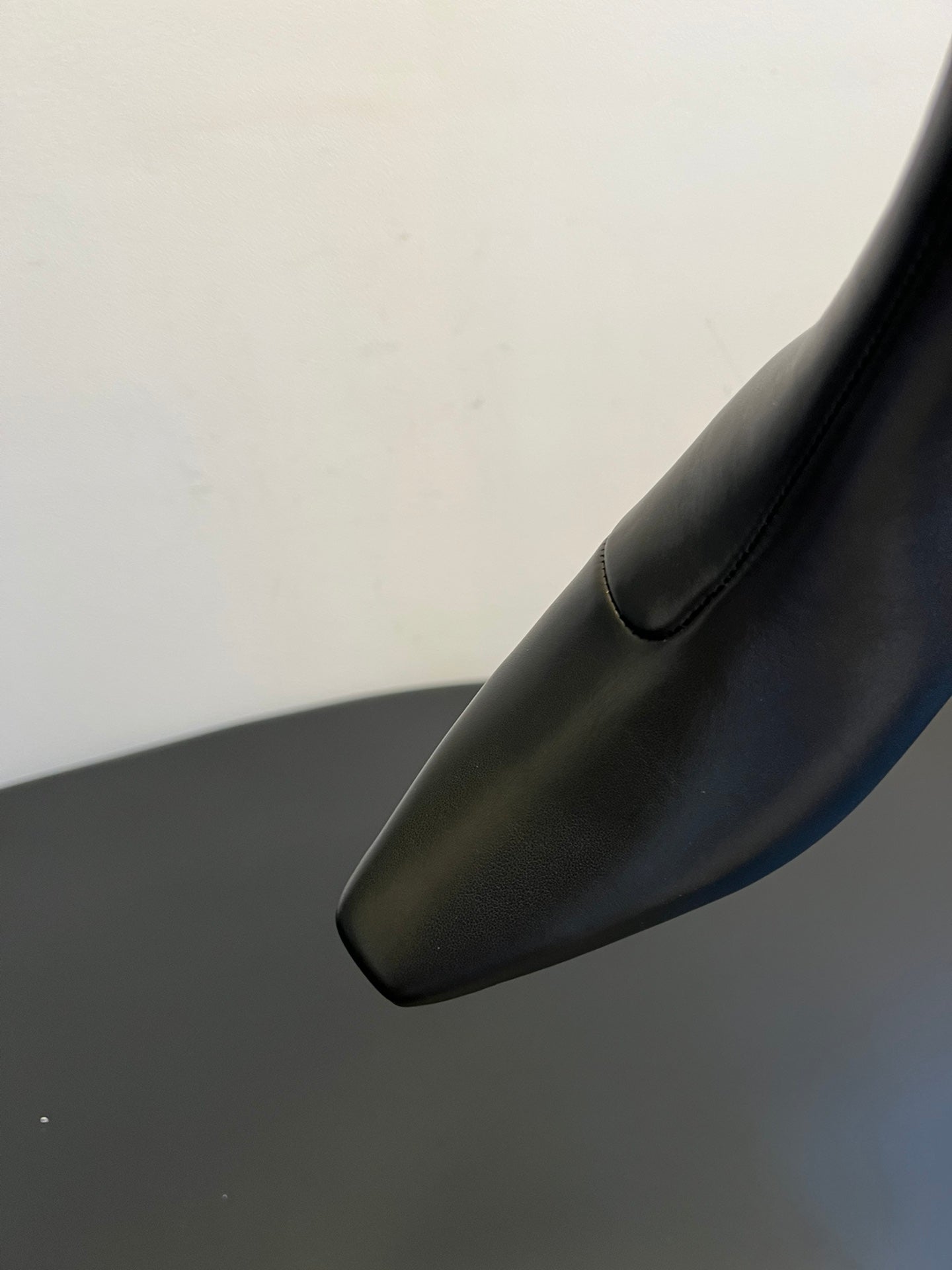 The Row 2025 Heel Leather Ankle Boot Black Calfskin 561612