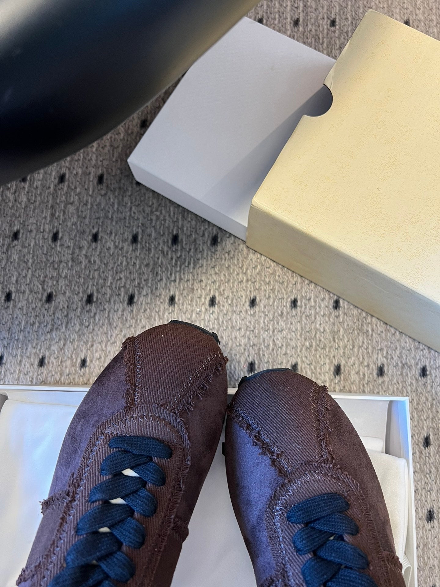 The Row 2025 Sneaker Brown mix Black Suede Canvas 561648