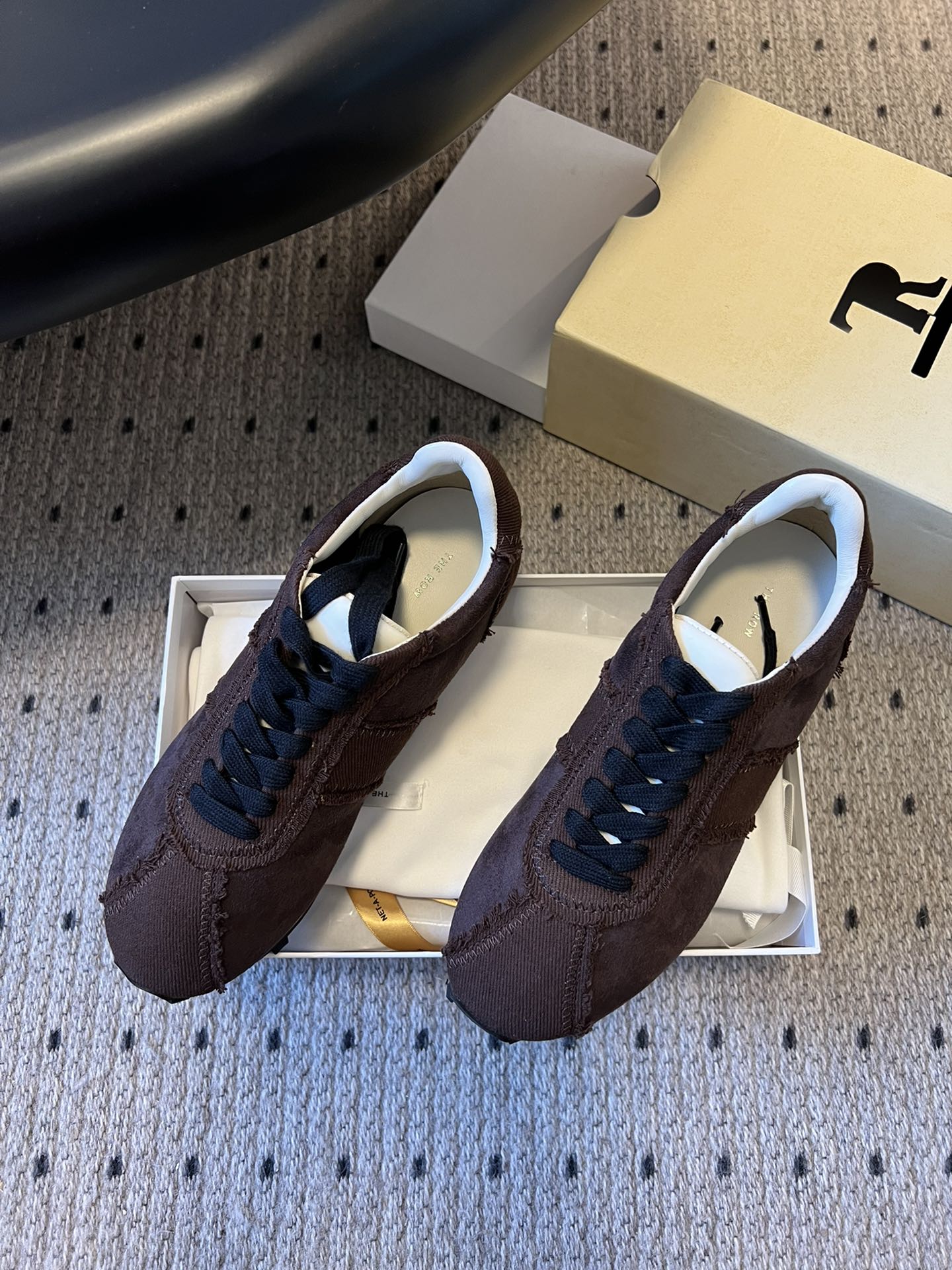 The Row 2025 Sneaker Brown mix Black Suede Canvas 561648
