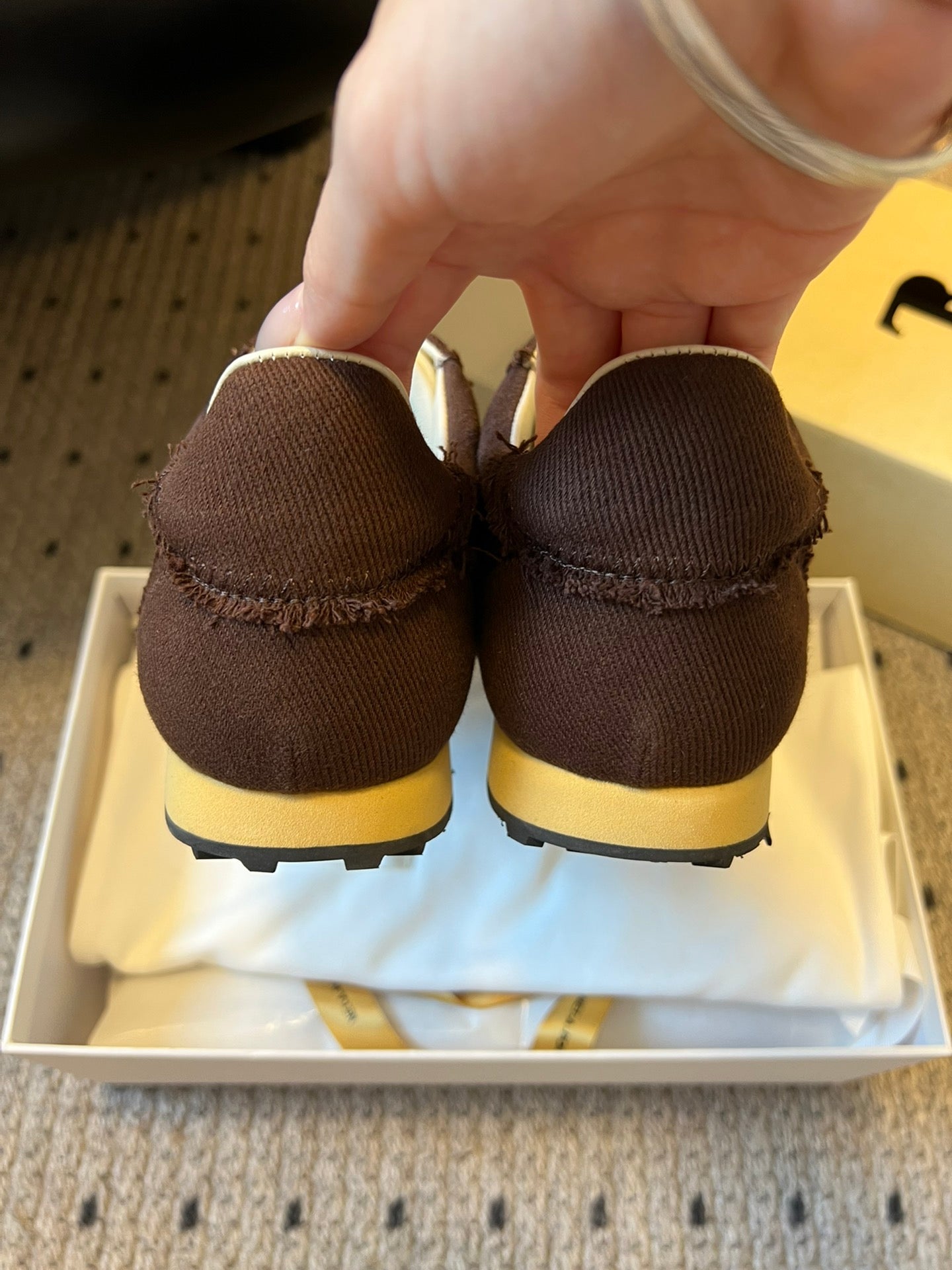 The Row 2025 Sneaker Brown mix Black Suede Canvas 561648