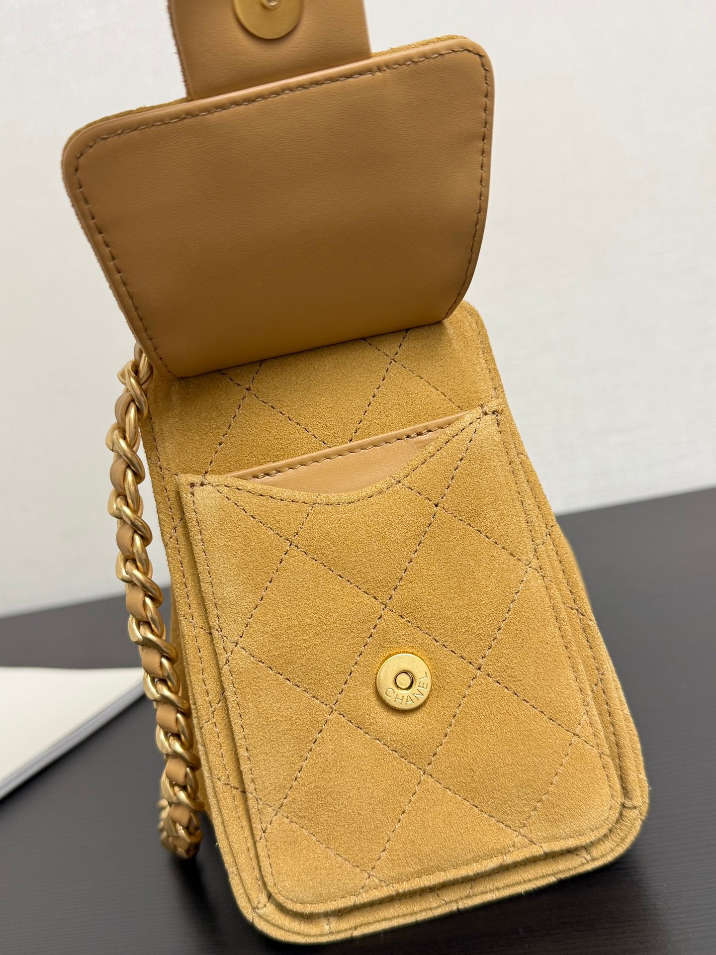 Chanel 2026 Hobo Bag Tan Suede