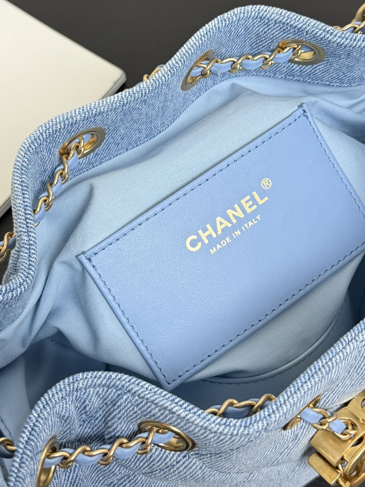 Chanel 25 Hobo Bag 22cm Blue Denim