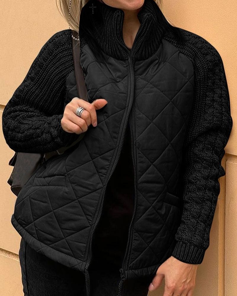 BOILAR - Casual Knitted Jacket with Zip Fastening RSA11074