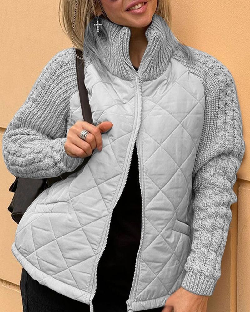 BOILAR - Casual Knitted Jacket with Zip Fastening RSA11074