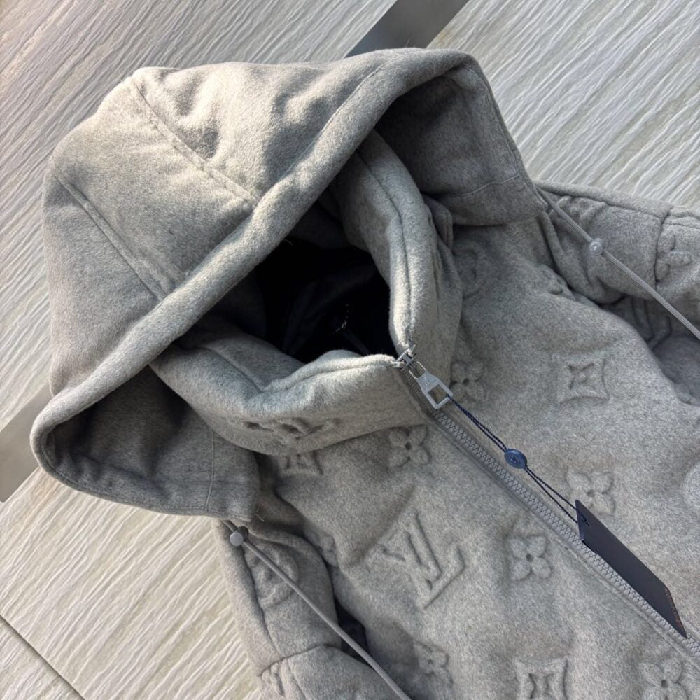 Louis Vuitton 2025 Monogram Boyhood Puffer Jacket Grey Cashmere