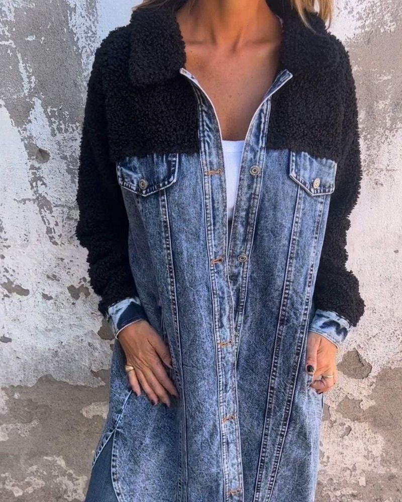 MARISA - Lapel Single-breasted Denim Jacket #RSA12302