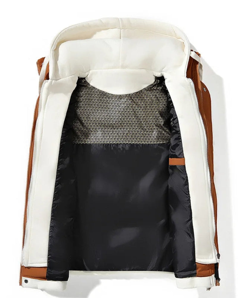 VELORA - Soft Shell Hooded Puffer Gilet VEV43052