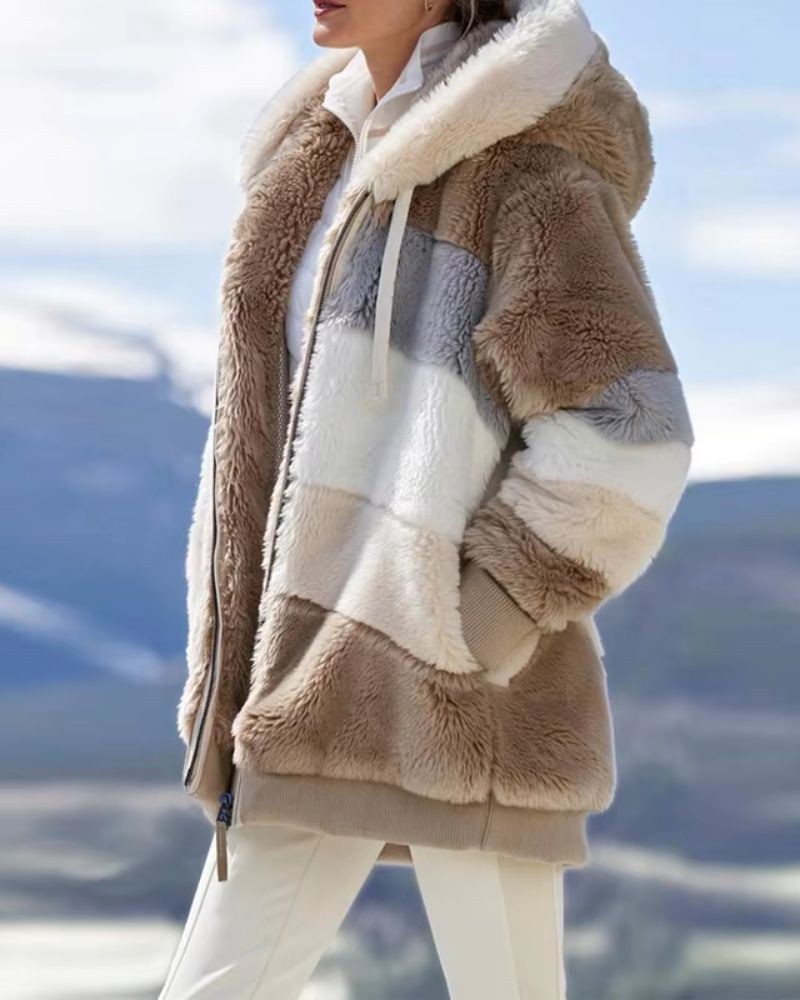 ZAIDA - STYLISH PLUSH COAT #NEO10866-67