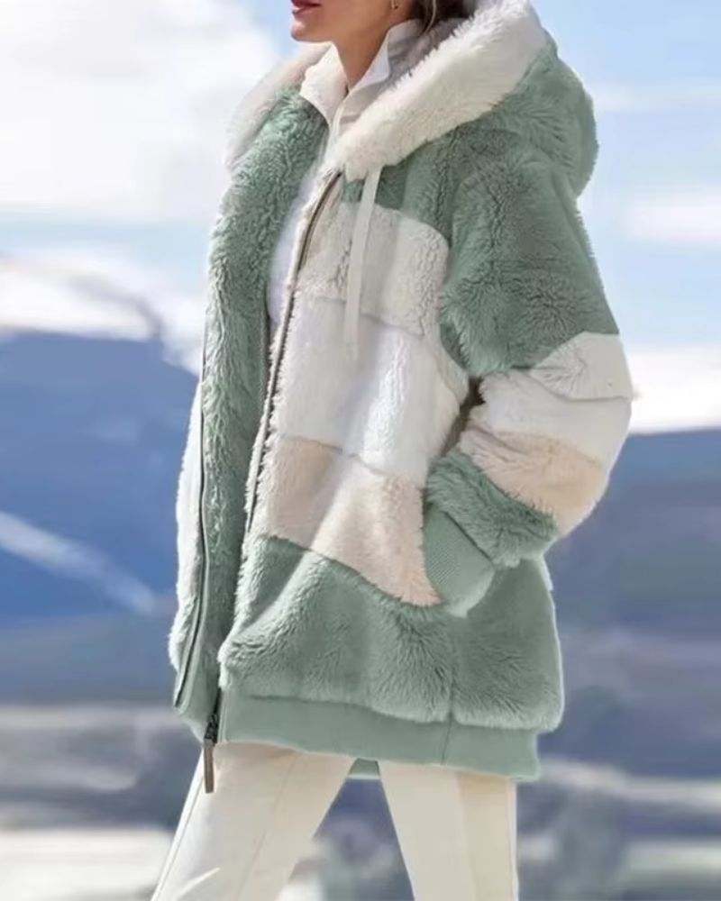ZAIDA - STYLISH PLUSH COAT #NEO10866-67