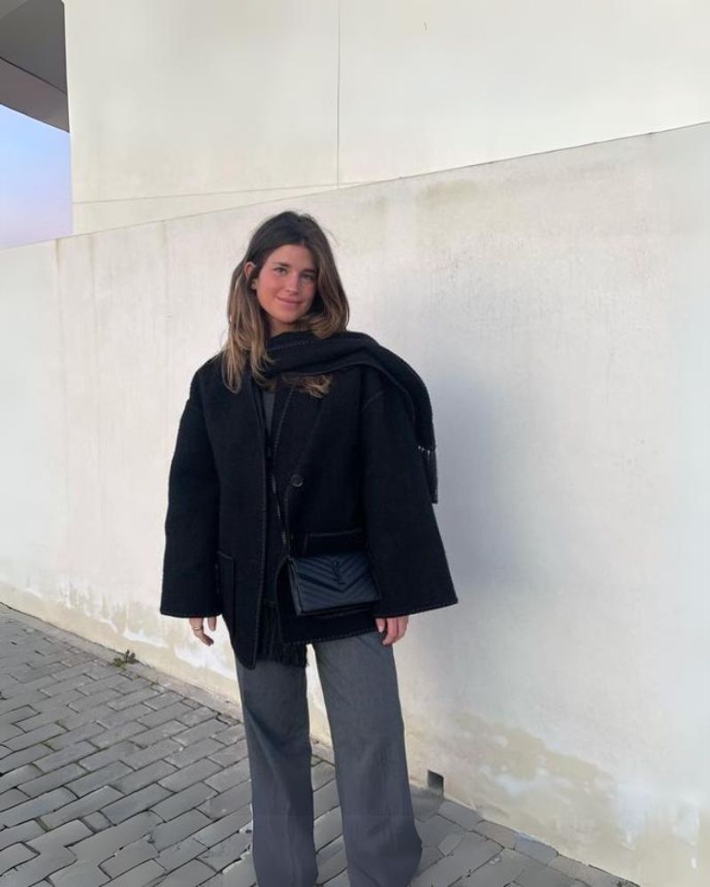 SUMA - Hepburn Style Woolen Cape Coat #VEV43065