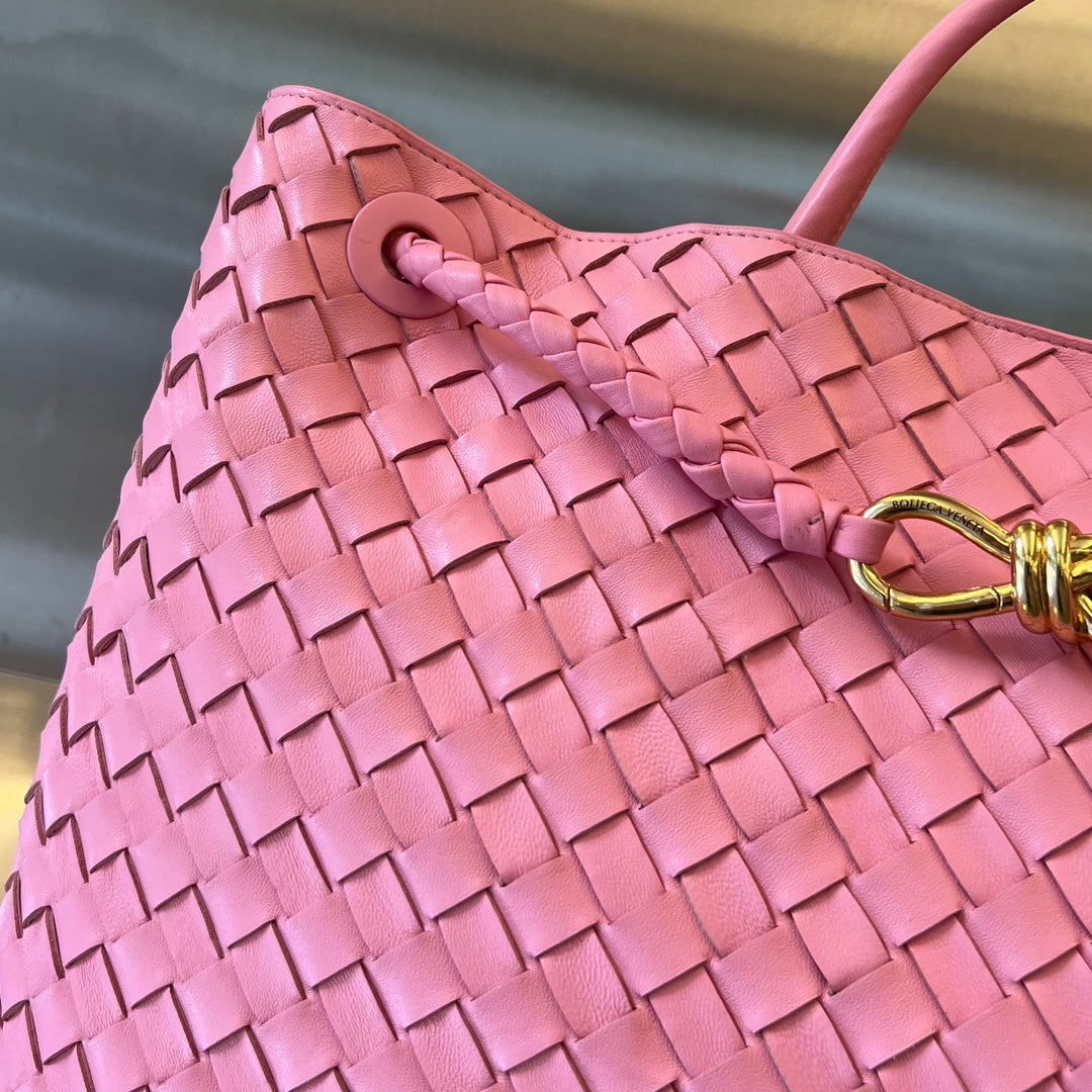 BV LARGE ANDIAMO 45CM PINK LAMBSKIN – Kal Recovery