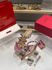 Valentino Garavani 60mm Rockstud Sandals Calfskin